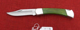 Buck 0110 110 Green Bone Nickel Silver Bolsters Folding Hunter Knife USA 2008 SN#122 Lot#110-122