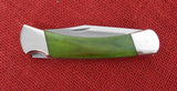 Buck 0110 110 Green Bone Nickel Silver Bolsters Folding Hunter Knife USA 2008 SN#122 Lot#110-122
