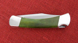 Buck 0110 110 Green Bone Nickel Silver Bolsters Folding Hunter Knife USA 2008 SN#122 Lot#110-122