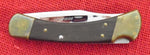 Buck 0110 110SP17 110 Folding Hunter Tribute Wyatt Earp Gold Etched Oak Handle Lockback Knife USA Made 2001 Lot#110-139