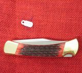 Buck 0110 110RB Red Bone Folding Hunter Knife Lockback USA Made 1990 Lot#110-152