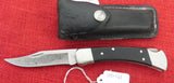 Buck 0110 110NK 25th Anniversary Etched Folding Hunter Knife Nickel Silver USA Made 1991 Lot#110-161