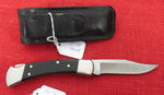 Buck 0110 110NK 25th Anniversary Etched Folding Hunter Knife Nickel Silver USA Made 1991 Lot#110-161