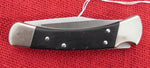 Buck 0110 110NK 25th Anniversary Etched Folding Hunter Knife Nickel Silver USA Made 1991 Lot#110-161