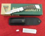 Buck 0110 110-NX  Folding Hunter Knife Nickel Silver Partially Serrated USA Made 1997 Lot#110-164