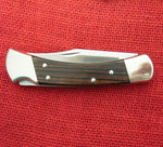 Buck 0110 110-NX  Folding Hunter Knife Nickel Silver Partially Serrated USA Made 1997 Lot#110-164
