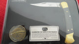 Buck 0110BRSWM3 110 Folding Hunter 120th Anniversary Collector Tin & Coin USA Lot#110-215