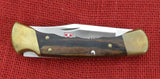 Buck 0110FG 110 Folding Hunter Knife Finger Grooved 1995 Purina 110-224