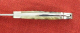 Buck 0110FG 110 Folding Hunter Knife Ram Horn Finger Grooved Nickel Silver 2012 Lot#110-232