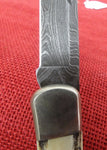 Buck 0110DM 110 Stag Damascus Folding Hunter Knife USA Made 1990 Lot#110-233