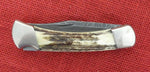 Buck 0110DM 110 Stag Damascus Folding Hunter Knife USA Made 1990 Lot#110-233