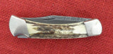 Buck 0110DM 110 Stag Damascus Folding Hunter Knife USA Made 1990 Lot#110-233