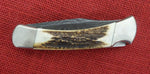 Buck 0110DM 110 Stag Damascus Folding Hunter Knife USA Made 1990 Lot#110-233