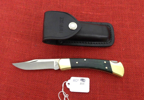 Buck 0110BLS 110 Folding Hunter Knife Indigo Wood 2007 USA UNUSED Lot#110-238