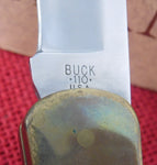 Buck 0110 110 Folding Hunter Knife Lockback USA Made 1978 2 Dot Lot#110-192