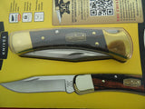 Buck 0110BRS 110 50th Anniversary Folding Hunter 50th Anniversary Knife USA Made 2014 Leather Sheath Clampack Lot#110-5