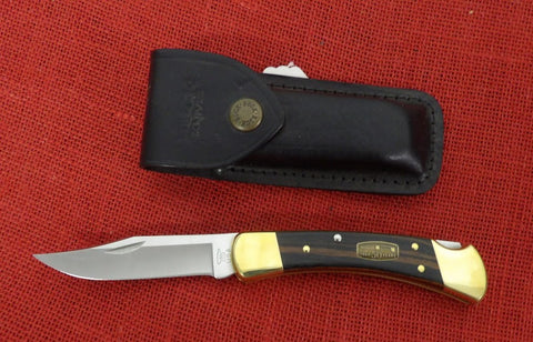 Buck 0110BRS 110 50th Anniversary Folding Hunter Knife USA Made 2014 Leather Sheath Lot#110-b