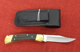 Buck 0110BRS 110 50th Anniversary Folding Hunter Knife USA Made 2014 Leather Sheath Lot#110-b