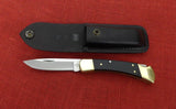 Buck 0110 110 Folding Hunter Knife BOS 5160 Carbon Drop Point G10 Handle USA Lot#110-236