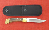 Buck 0110BRSSM 110 Folding Hunter Knife 5th Anniv Idaho 2009 Engraved 110-278