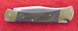 Buck 0110 110 Folding Hunter Knife 2 Line USA Brass Rocker Pin 4th Version 1970-1972 Lot#110-65