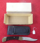 Buck 0110 110 Folding Hunter Knife Lockback USA Made Early 1970's 2 Pin in Box Lot#110-75