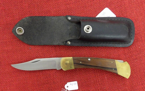 Buck 0110 110 Folding Hunter Knife Factory Edge Very Nice USA 1974-1980 2 Dot Lot#110-85