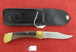 Buck 0110 110 Folding Hunter Knife Factory Edge Very Nice USA 1974-1980 2 Dot Lot#110-85