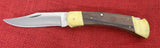 Buck 0110 110 Folding Hunter Knife Factory Edge Very Nice USA 1974-1980 2 Dot Lot#110-85