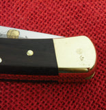 Buck 0110 110-EB Folding Hunter Budweiser Adolphus Busch Sr 1886 Gold Etched Lockback Knife USA Made 1992 Lot#110-93