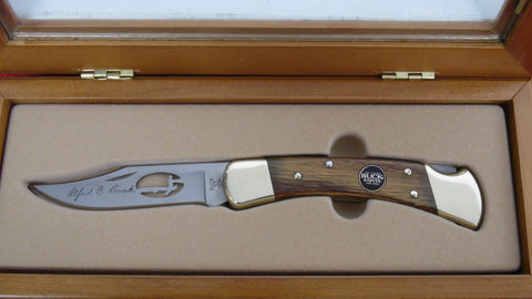 Buck 0110OLB 110 Folding Hunter Knife Limited Edition LOGO Cutout Al Signature UNSERIALIZED USA 2003