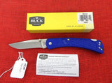 Buck 0110BLS2 110 Slim Select Folding Hunter Knife Blue GFN USA BU-561