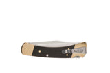 Buck 0110BRS19 110 Folding Hunter Slim Elite Heritage Knife Magnacut Brass Pocket Clip