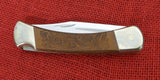 Buck 0110BRSLE 110 Folding Hunter Knife Scrolled Leather Handle 2008 Limited Edition USA NEW in Box Lot#110-220