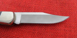 Buck 0110-Sample 110 Folding Hunter Burlwood 50th Anniversary Nickel SIlver 110-288