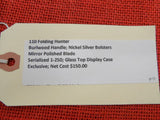 Buck 0110-Sample 110 Folding Hunter Burlwood 50th Anniversary Nickel SIlver 110-288