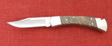 Buck 0110-Sample 110 Folding Hunter Burlwood 50th Anniversary Nickel SIlver 110-288
