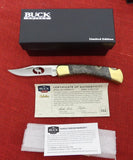 Buck 0110BWSCA Folding Hunter Knife Buckeye Burl Elk Cutout 110-245