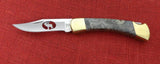 Buck 0110BWSCA Folding Hunter Knife Buckeye Burl Elk Cutout 110-245