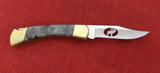Buck 0110BWSCA Folding Hunter Knife Buckeye Burl Elk Cutout 110-245