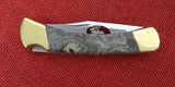 Buck 0110BWSCA Folding Hunter Knife Buckeye Burl Elk Cutout 110-245
