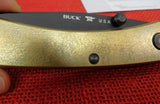 Buck 0110BRS1BOTM 110 Slim Pro Knife Folding Hunter All Brass 3V 110-287