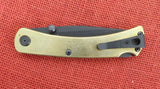 Buck 0110BRS1BOTM 110 Slim Pro Knife Folding Hunter All Brass 3V 110-287