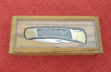 Buck 0110 110 Folding Hunter Knife 1984 Pewter Eagle Scene 110-264