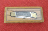 Buck 0110 110 Folding Hunter Knife 1984 Pewter Eagle Scene 110-264