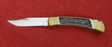 Buck 0110 110 Folding Hunter Knife 1984 Pewter Eagle Scene 110-264