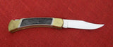 Buck 0110 110 Folding Hunter Knife 1984 Pewter Eagle Scene 110-264