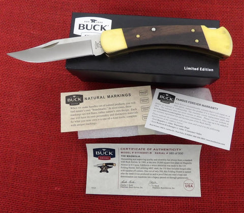 Buck 0110EBS1 110 Magnolia Folding Hunter 2014 Limited Edition Knife USA MADE NEW