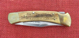 Buck 0110 110 Folding Hunter Knife 2004 Thank You El Cajon CJ Chuck Signed Oak 110-283
