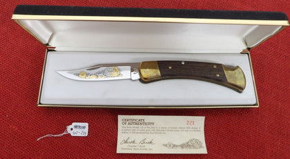 Buck 0110 110 Folding Hunter NRA Father & Son USA 110-239